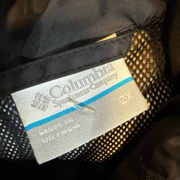Columbia Jacket Womens 2X XXL Black Windbreaker Full Zip Up Hooded Omni-Tech - Picture 6 of 11